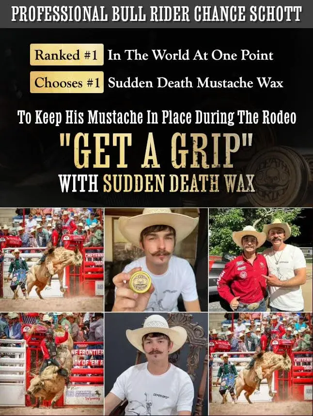 THE VINTAGE GROOMING CO. Sudden Death Mustache Wax Strong Hold 1 oz (28.35 g) | Tames Unruly Whiskers All Day - view 3