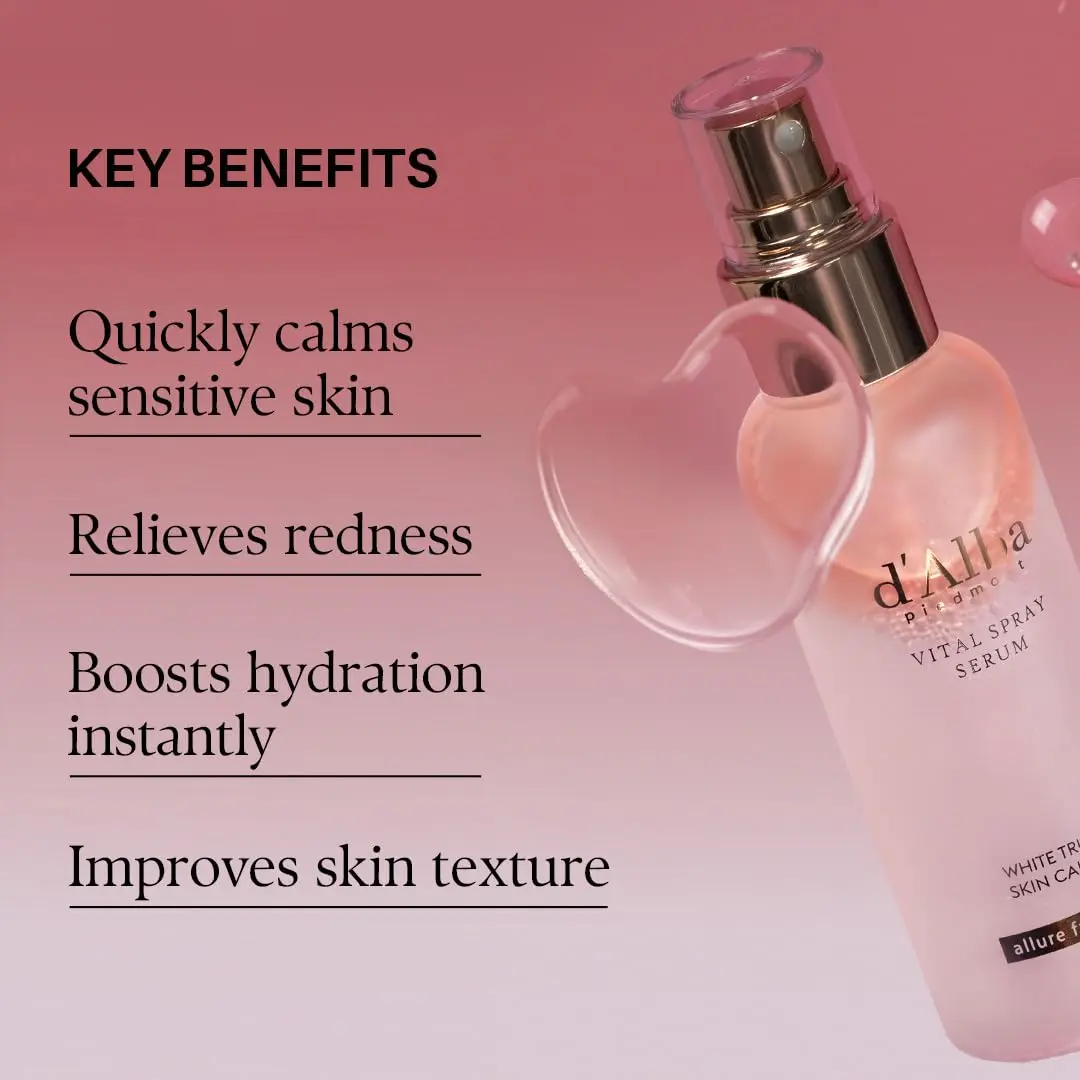 d'alba Piedmont White Truffle Vital Spray Serum 100ml (3.38 fl oz) | Calming & Hydrating Mist for Sensitive Skin - view 5