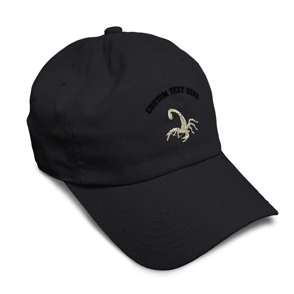 Speedy Pros Custom Soft Baseball Cap 100% Cotton | Embroidered Wild Animals, Unisex, Black, Adjustable Fit - main product image