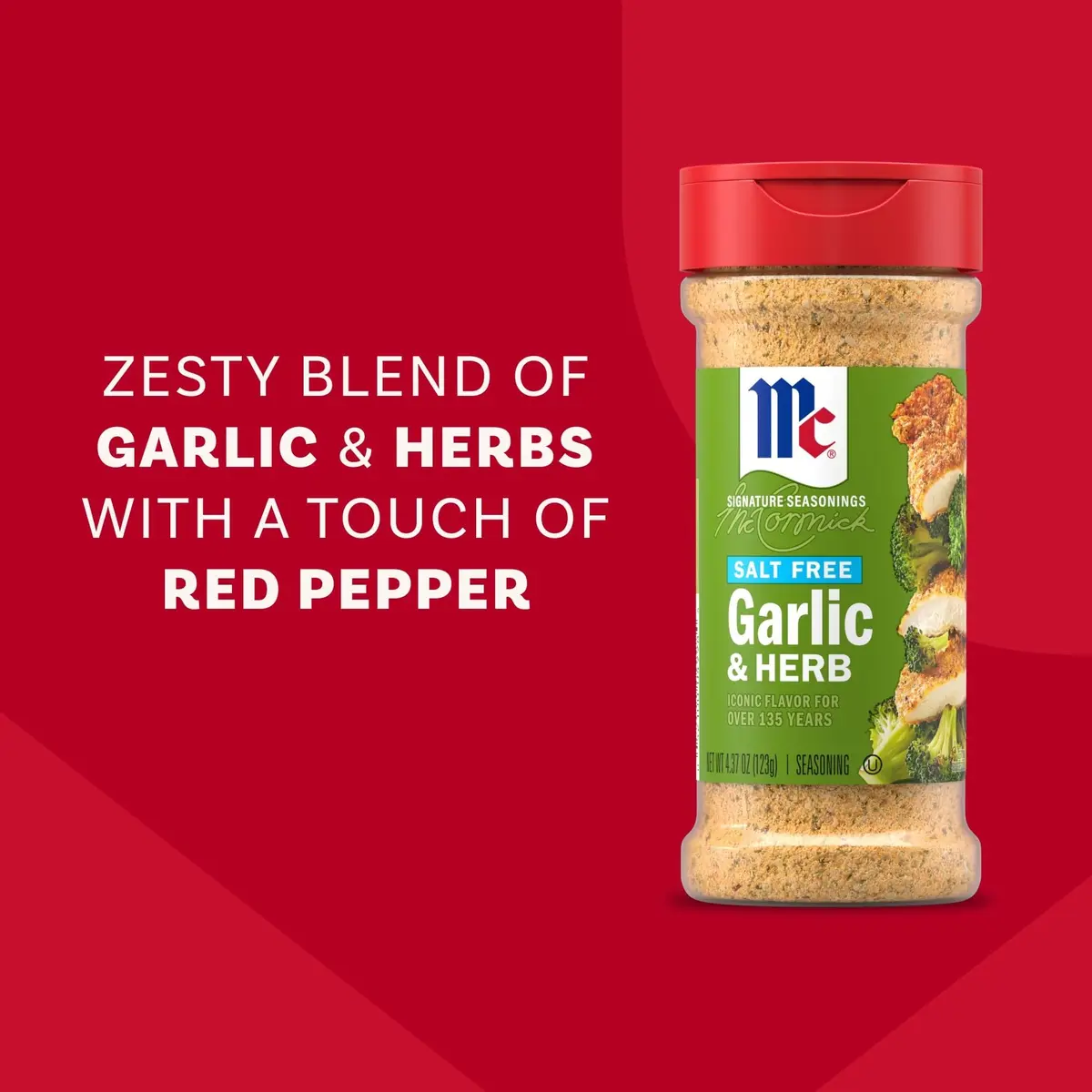 McCormick Salt Free Garlic and Herb Seasoning 4.37 oz (124 g) | Bold Blend for Healthy Meals - view 8