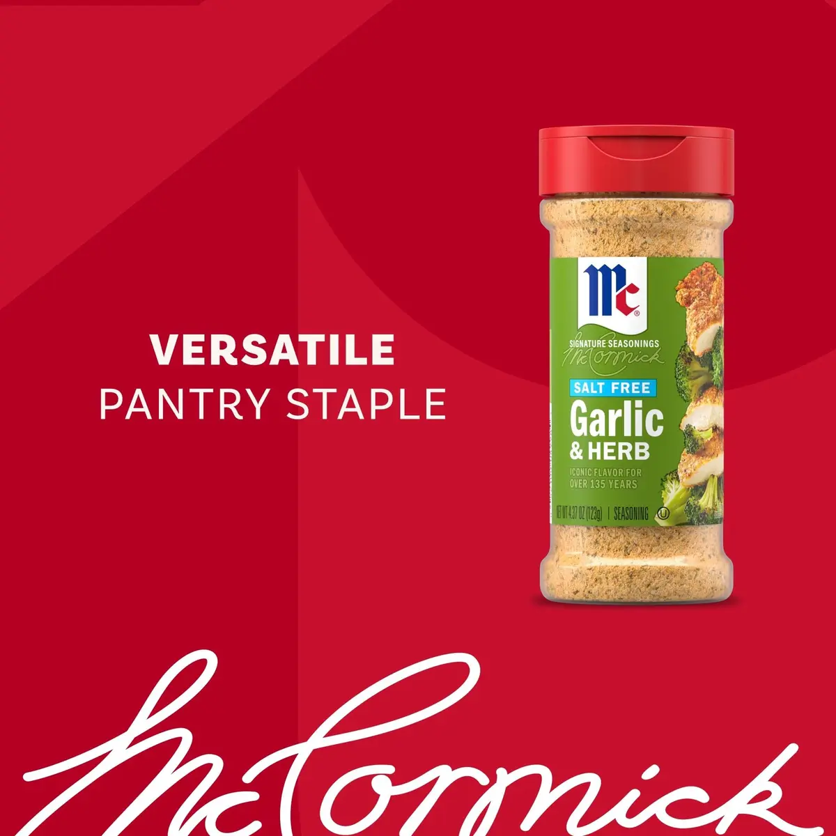 McCormick Salt Free Garlic and Herb Seasoning 4.37 oz (124 g) | Bold Blend for Healthy Meals - view 3