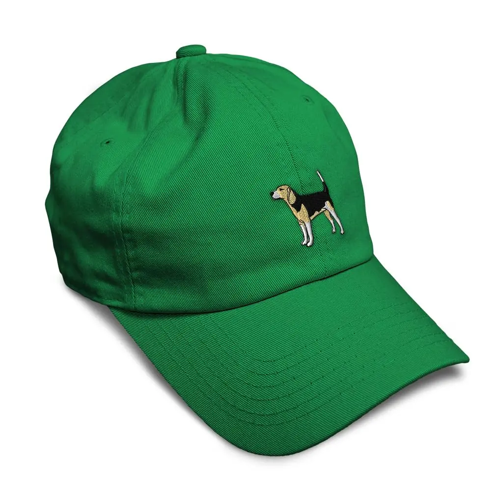 Speedy Pros Soft Baseball Hat Embroidered Dad Hat Beagle A Embroidery Men & Ladies Baseball Cap Cotton Kelly Green Design Only - main product image