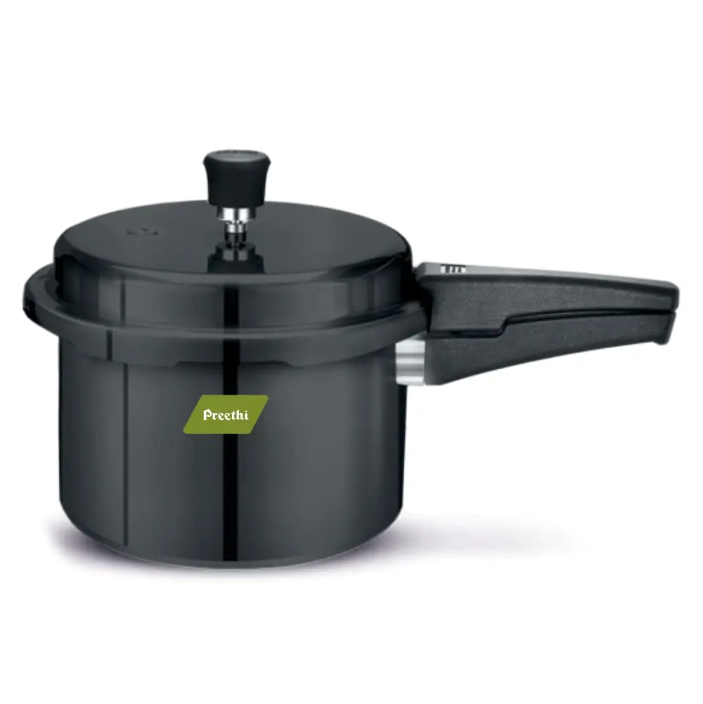 Preethi Pressure Cooker 5 Litres | Hard Anodized Induction Base, Outer Lid, Gas Compatible - main product image