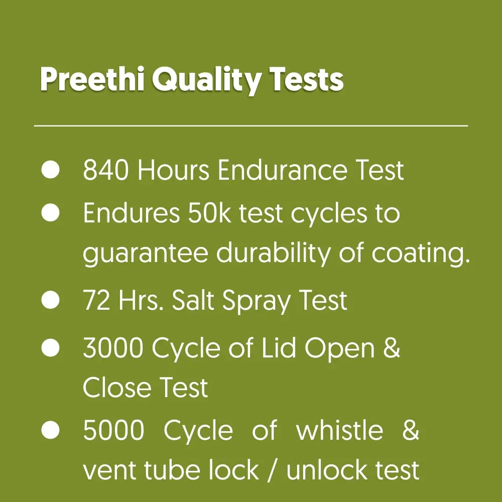Preethi Pressure Cooker 5 Litres | Hard Anodized Induction Base, Outer Lid, Gas Compatible - view 5