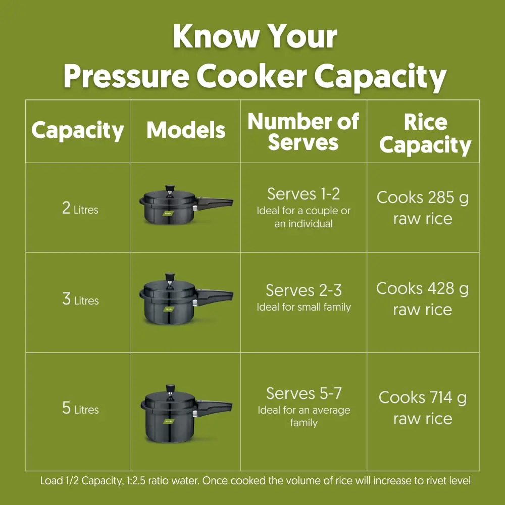 Preethi Pressure Cooker 5 Litres | Hard Anodized Induction Base, Outer Lid, Gas Compatible - view 6
