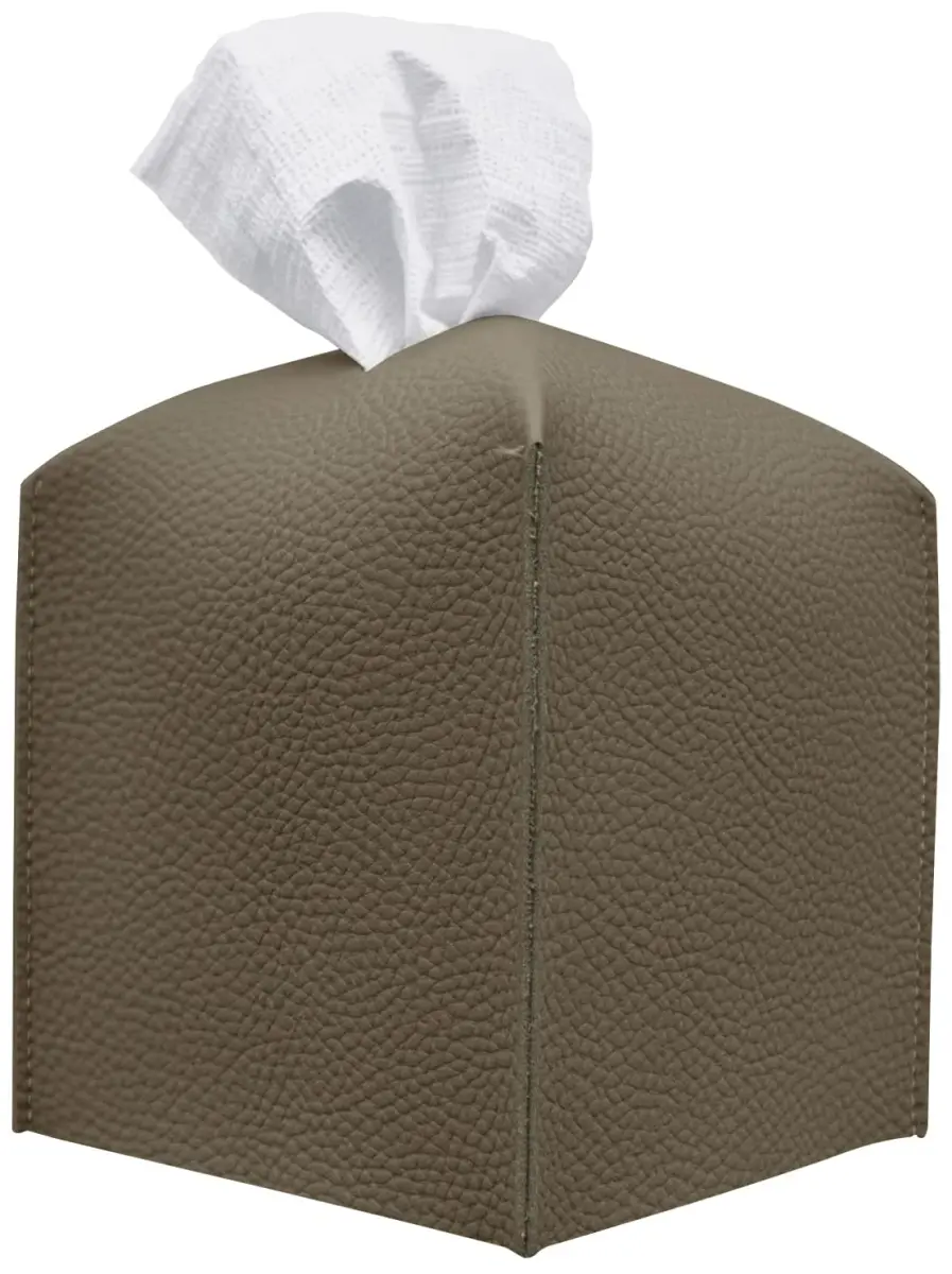 Carrotez Modern PU Leather Square Tissue Box Cover - Cocoa Brown - main product image
