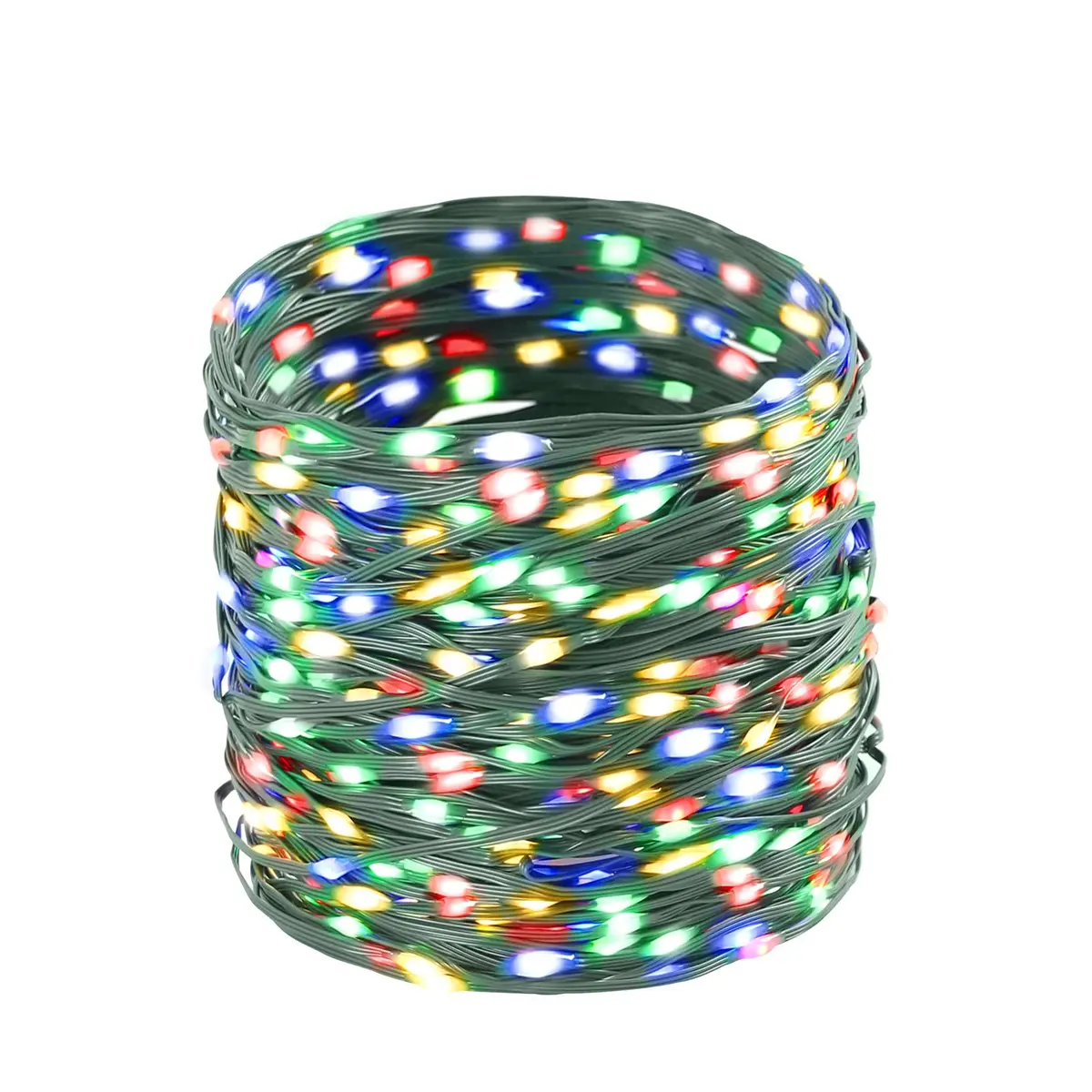 Tcamp 164FT 500 LED Colored Christmas Lights with Timer & Memory Function | 50m Green Wire Fairy String Lights - main product image