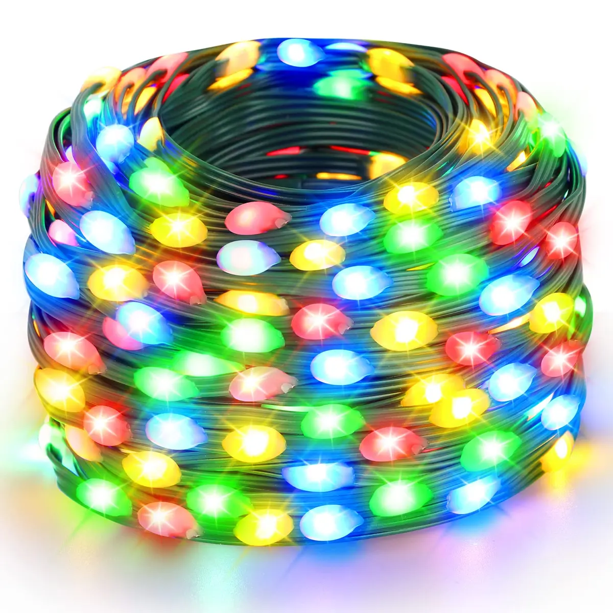 Tcamp 164FT 500 LED Colored Christmas Lights with Timer & Memory Function | 50m Green Wire Fairy String Lights - view 9