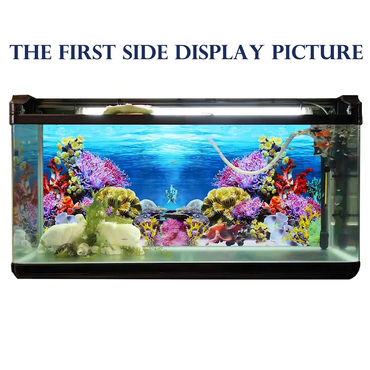 ELEBOX Fish Tank Background Paper 20" x 48" | Colorful Seaweed Water Plants Aquarium Decor - view 4