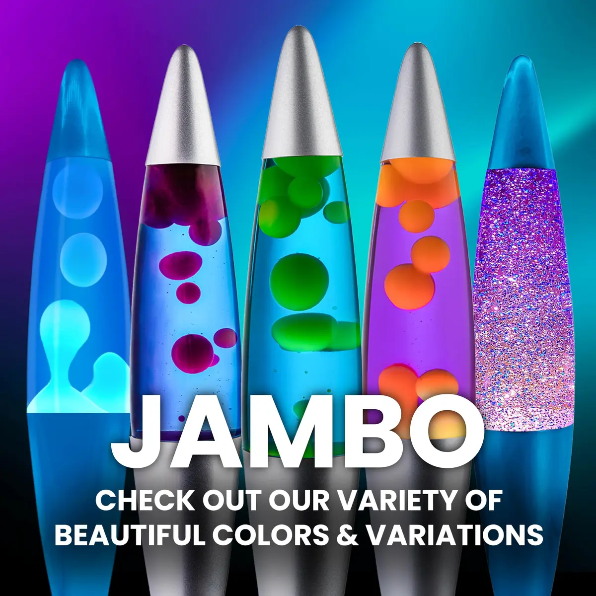 JAMBO 16 inch Liquid Motion Lamp Purple with Yellow Orange Wax | Relaxing Night Light for Adults Teens Kids - view 6