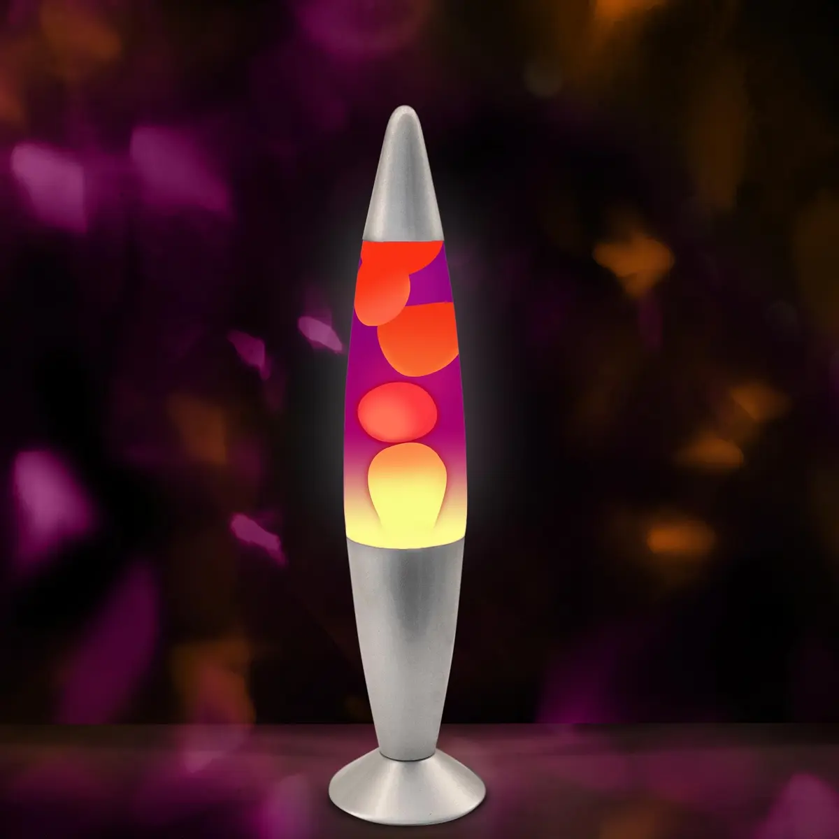 JAMBO 16 inch Liquid Motion Lamp Purple with Yellow Orange Wax | Relaxing Night Light for Adults Teens Kids - view 9