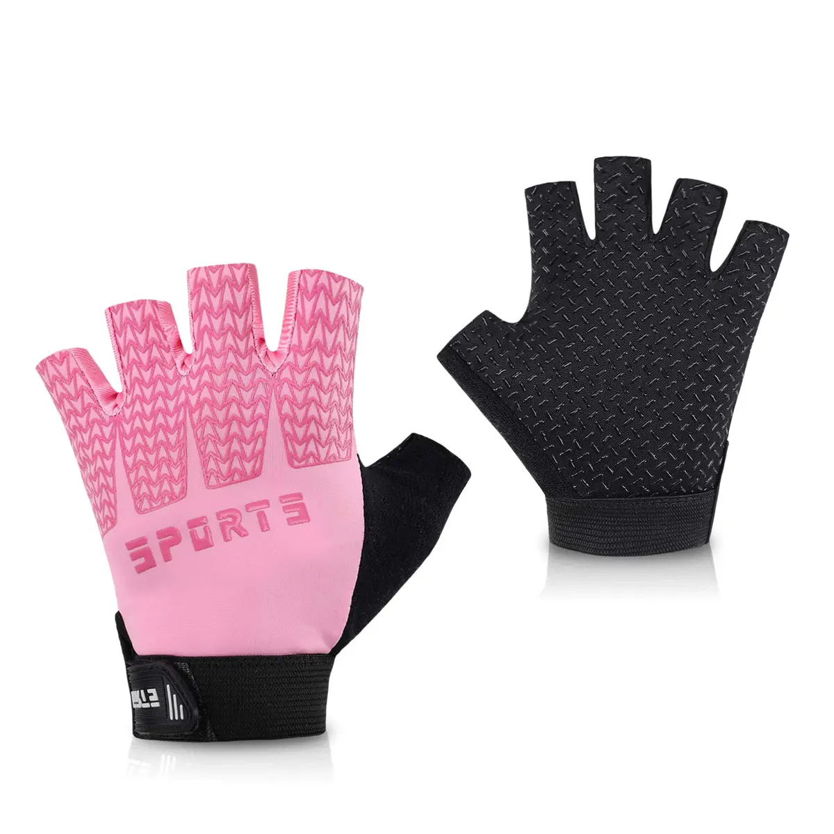 Accmor Kids Half Finger Sport Gloves for Cycling, Pink, Medium (19 cm) | Breathable & Non-Slip for Outdoor Sports - main product image