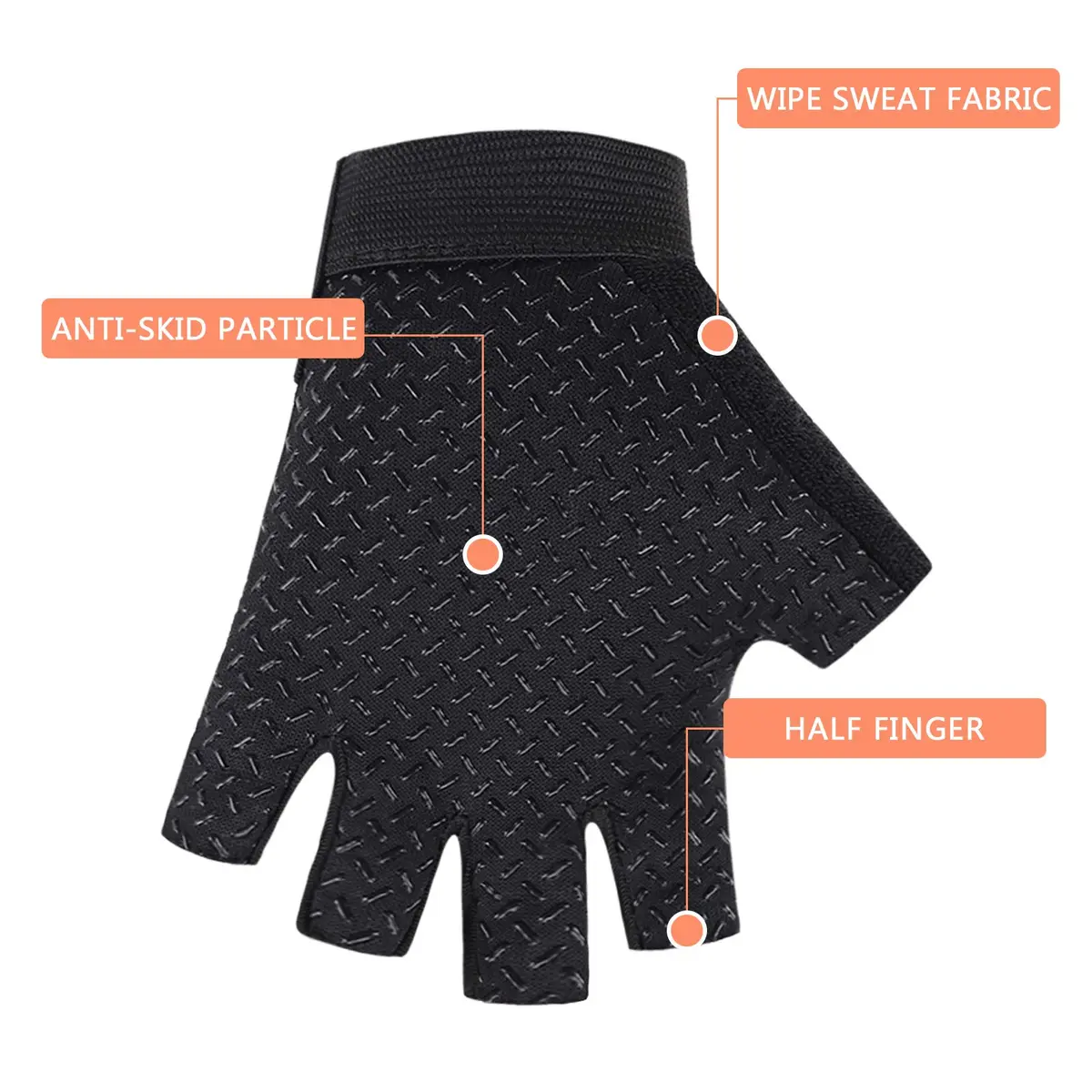 Accmor Kids Half Finger Sport Gloves for Boys Girls Cycling, Camping, Fishing, Outdoor Sports - Small Orange - view 4