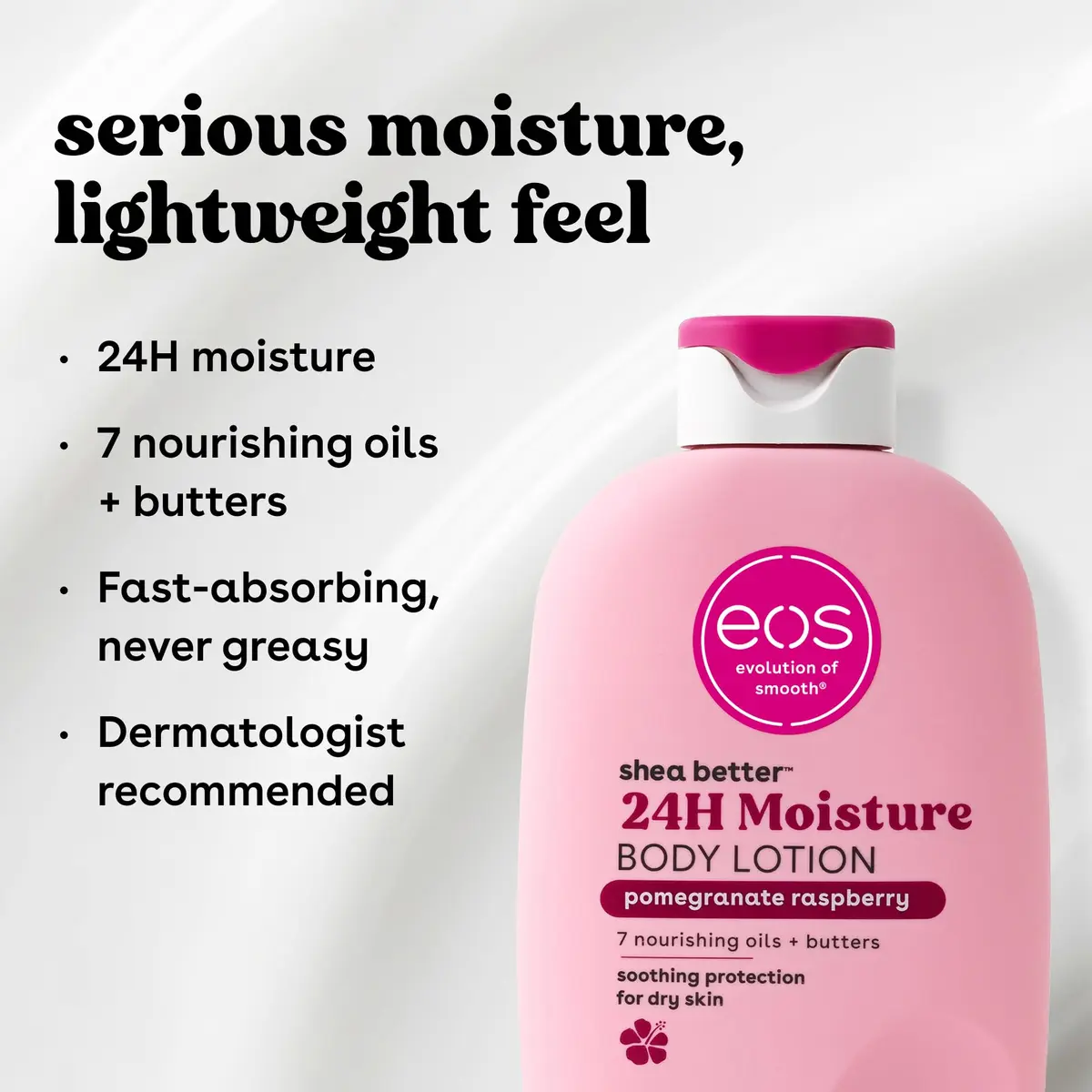 eos Shea Better Body Lotion Pomegranate Raspberry 473ml (16 fl oz) | Dermatologist Recommended for Dry Skin - view 4
