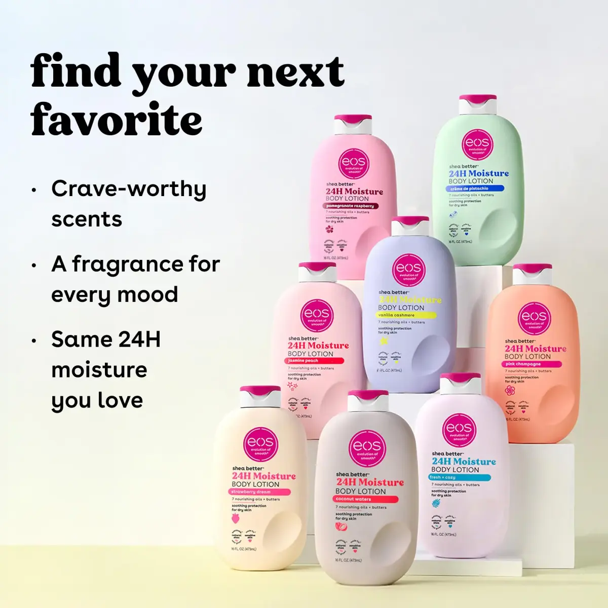 eos Shea Better Body Lotion Vanilla Cashmere 473ml (16 fl Oz) | 24-Hour Moisture for All Skin Types - view 8