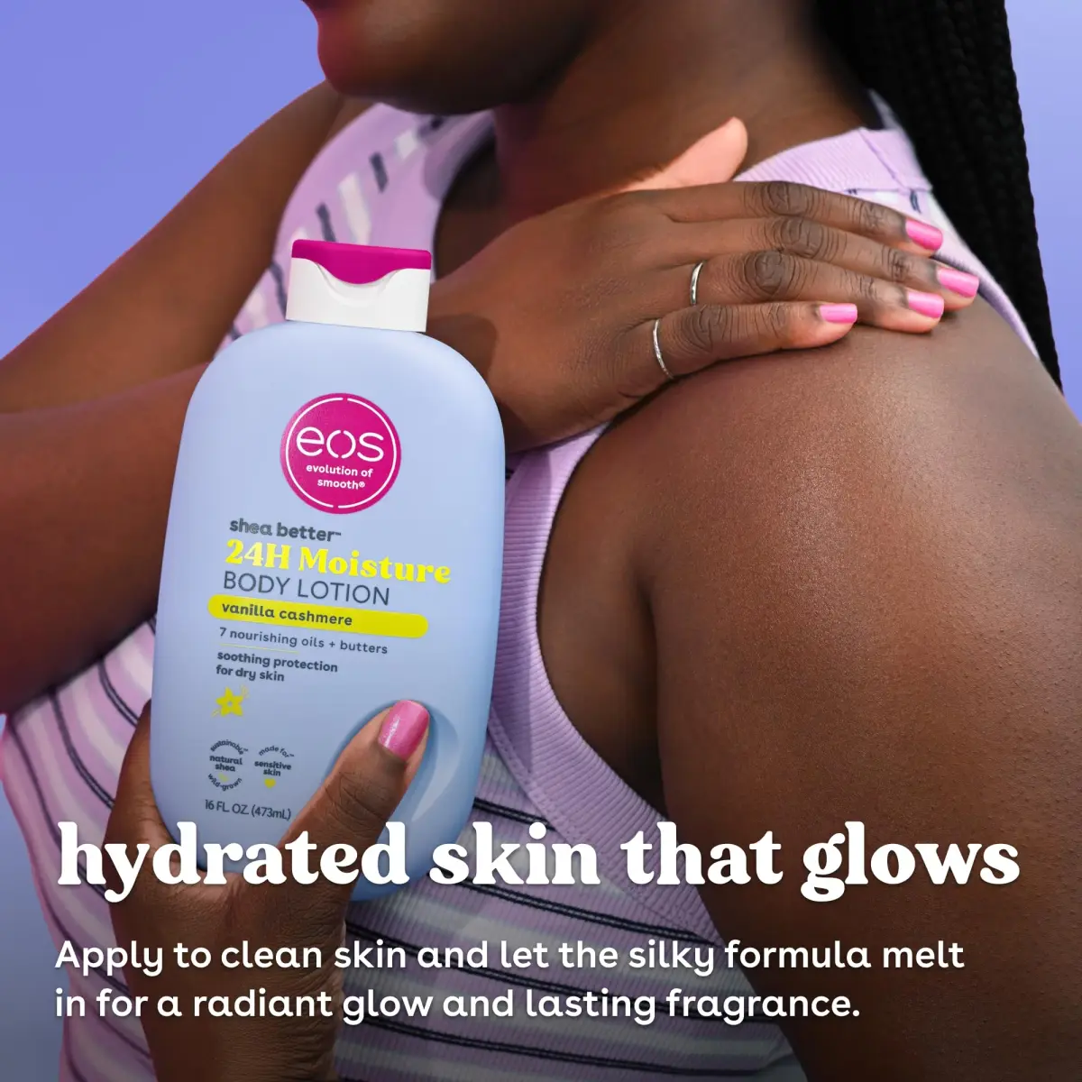 eos Shea Better Body Lotion Vanilla Cashmere 473ml (16 fl Oz) | 24-Hour Moisture for All Skin Types - view 4