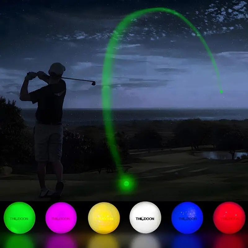 THIODOON LED Glow in The Dark Golf Balls 6 Pack (42.6mm, 45g Each) | Play Golf at Dusk or Night - view 6