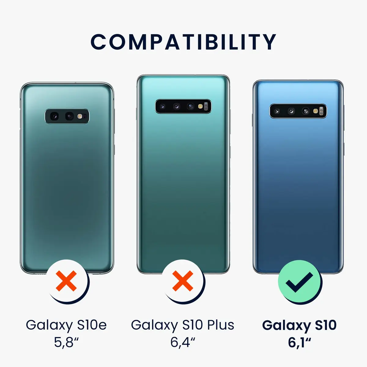 kwmobile TPU Silicone Case for Samsung Galaxy S10 | Dark Slate Soft Finish - view 6