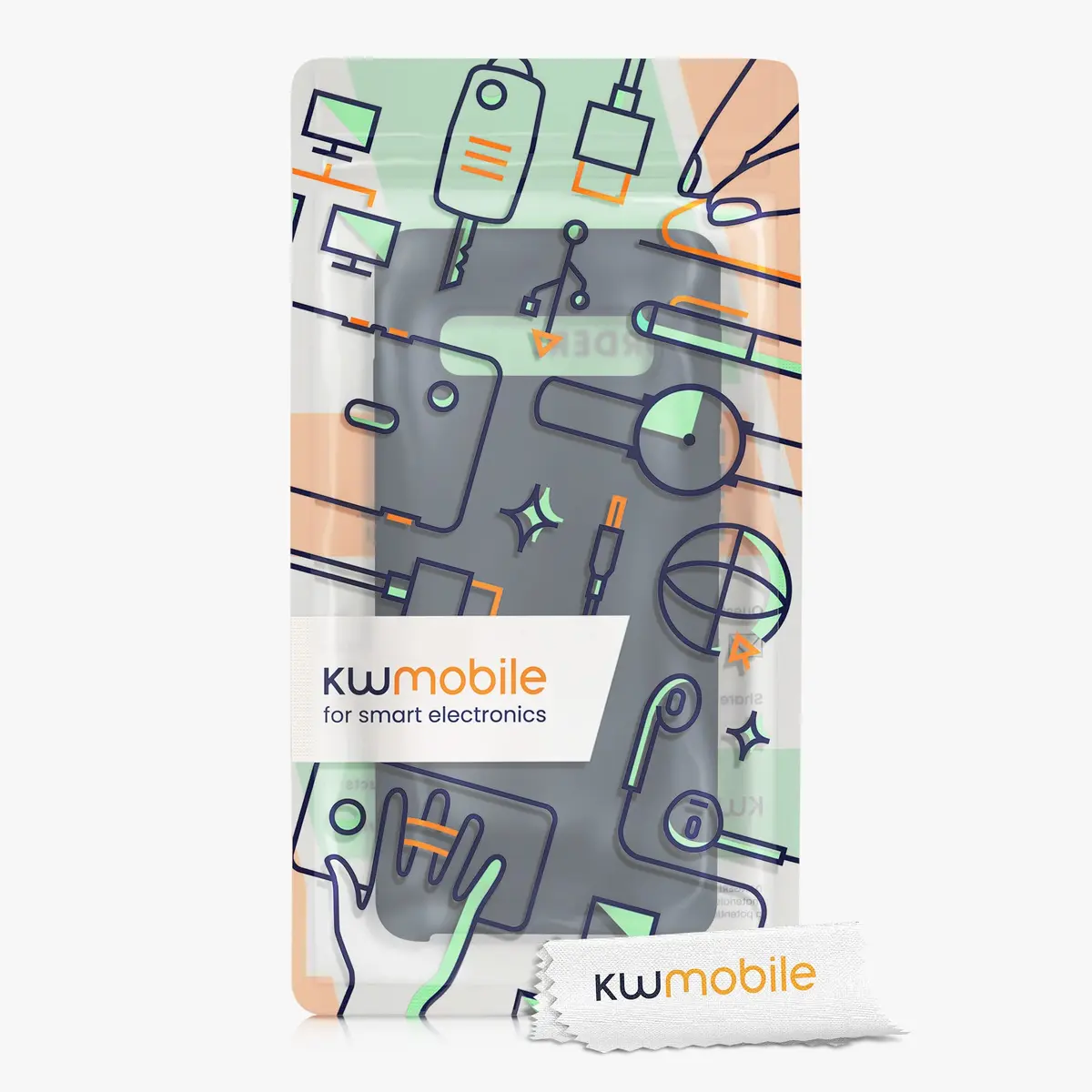 kwmobile TPU Silicone Case for Samsung Galaxy S10 | Dark Slate Soft Finish - view 7