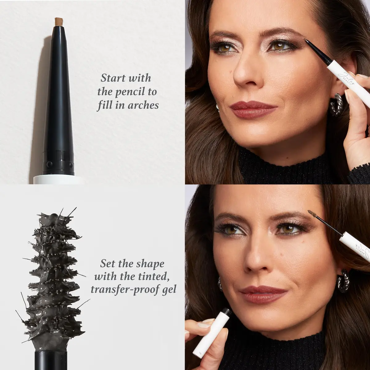 Julep Brow 101 Sculpting Pencil & Tinted Brow Gel, Dark Brown | Dual-Ended, Natural Finish - view 4