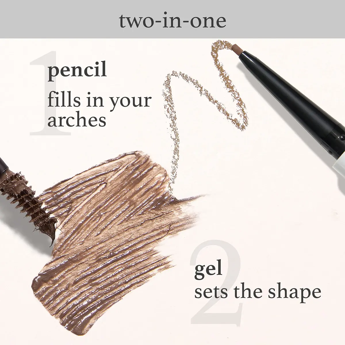 Julep Brow 101 Sculpting Pencil & Tinted Brow Gel, Dark Brown | Dual-Ended, Natural Finish - view 3