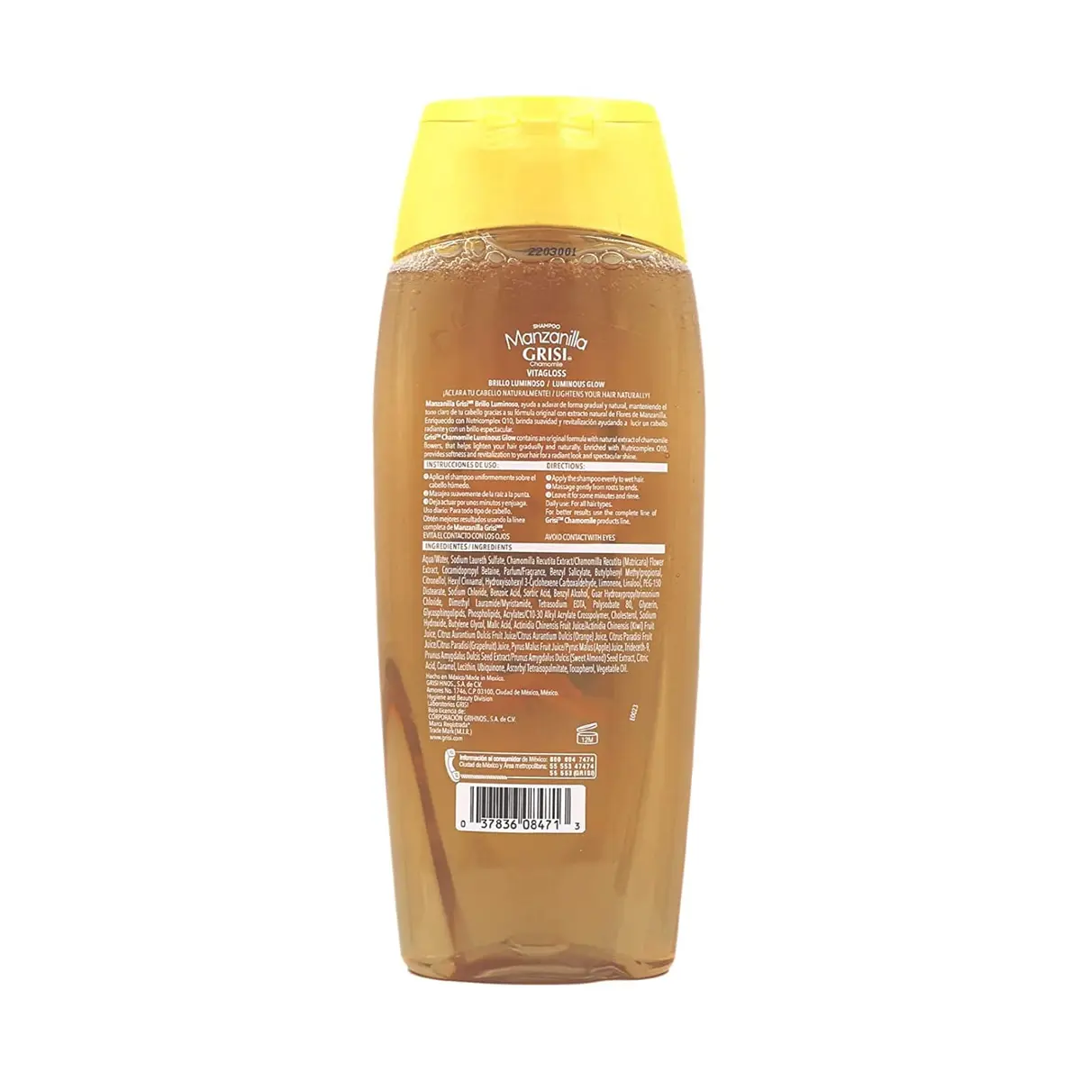 Manzanilla Grisi Cleansing Shampoo with Chamomile Extract 2 Pack | Nourishing, Lightening & Soothing (120c) - view 4