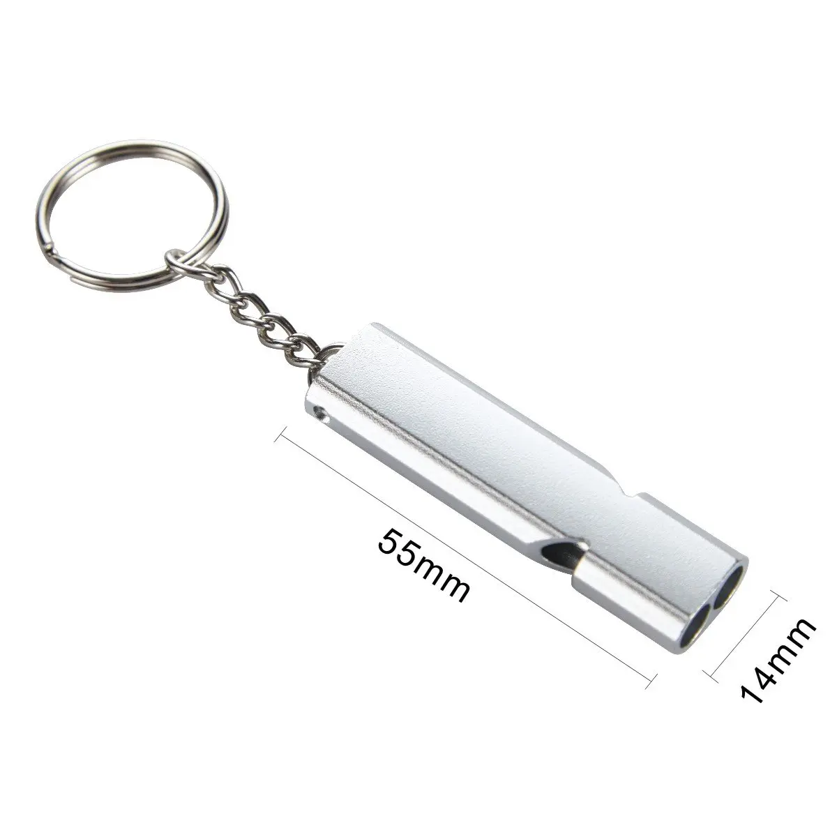 Noopel Emergency Whistles Lifeguard Safety Whistle with Lanyard and Keychain for Outdoor Camping Hiking Boating Hunting Fishing Kayak Kids Rescue Signaling Loud Survival Whistle (4 Pack Silver) - view 4