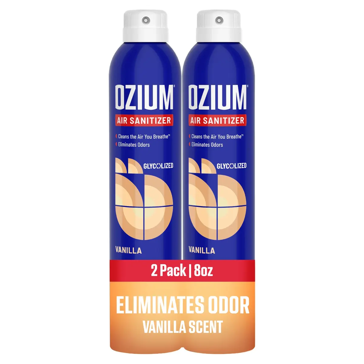 Ozium Air Sanitizer & Odor Eliminator Spray 8oz Pack of 2 | Clinically Proven Bacteria & Odor Control - main product image