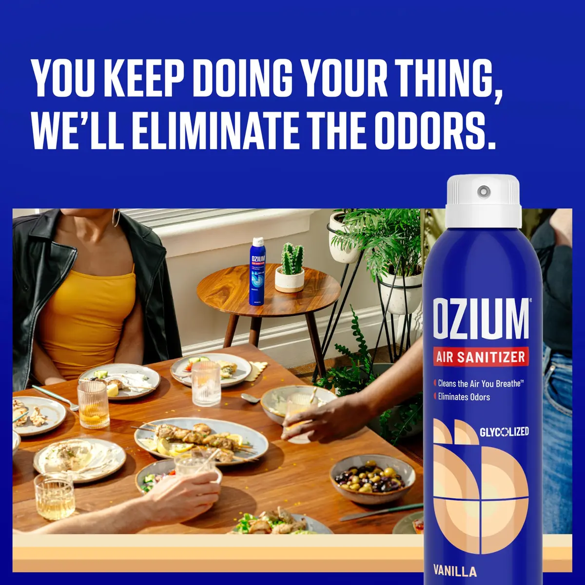 Ozium Air Sanitizer & Odor Eliminator Spray 8oz Pack of 2 | Clinically Proven Bacteria & Odor Control - view 2