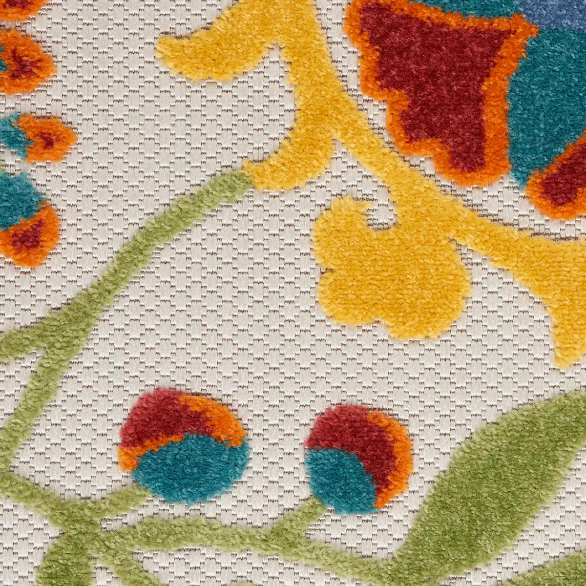 Nourison Area Rug 9' x 12' Ivory Multicolor | Easy Clean, Non Shedding, Indoor & Outdoor Use - view 8