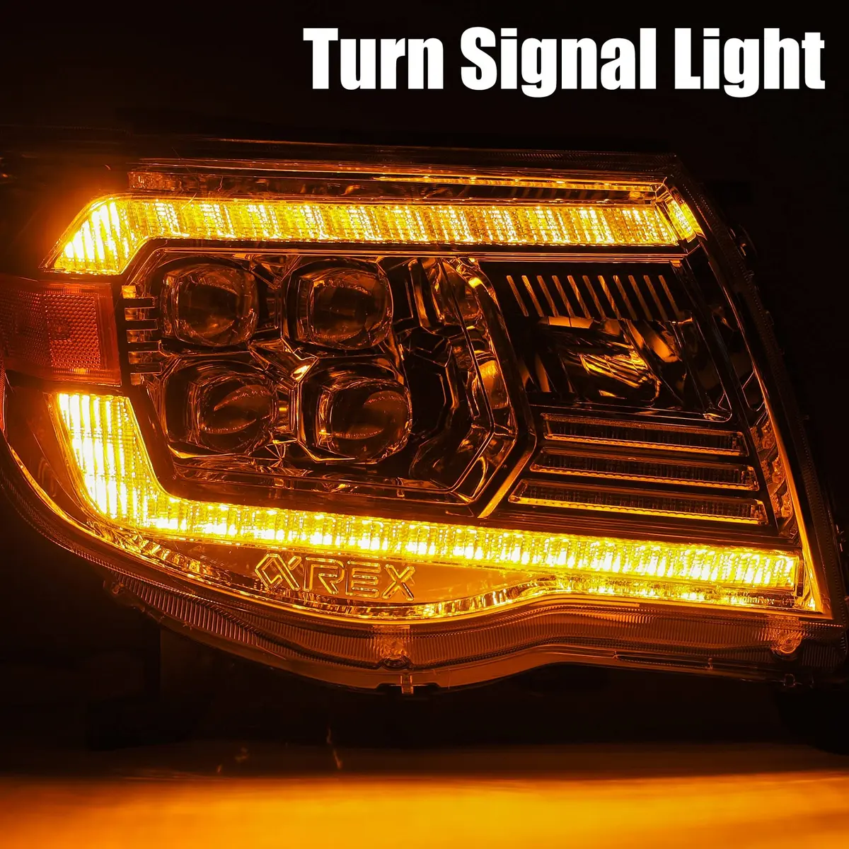 AlphaRex Nova Series Projector Headlights for Toyota Tacoma | Clear Lens, Quad Projector, 6000K LED High Beam - view 5