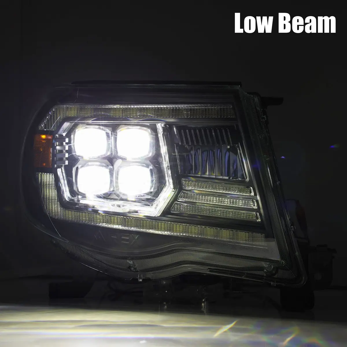 AlphaRex Nova Series Projector Headlights for Toyota Tacoma | Clear Lens, Quad Projector, 6000K LED High Beam - view 6