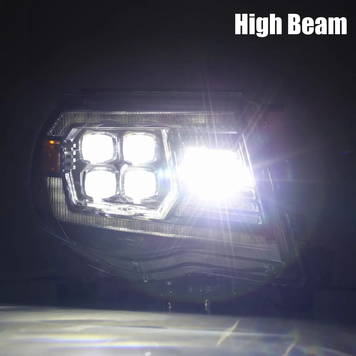 AlphaRex Nova Series Projector Headlights for Toyota Tacoma | Clear Lens, Quad Projector, 6000K LED High Beam - view 7