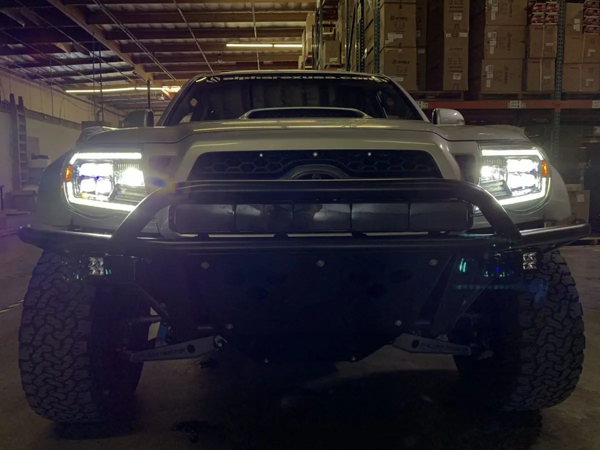AlphaRex Nova Series Projector Headlights for Toyota Tacoma | Clear Lens, Quad Projector, 6000K LED High Beam - view 9