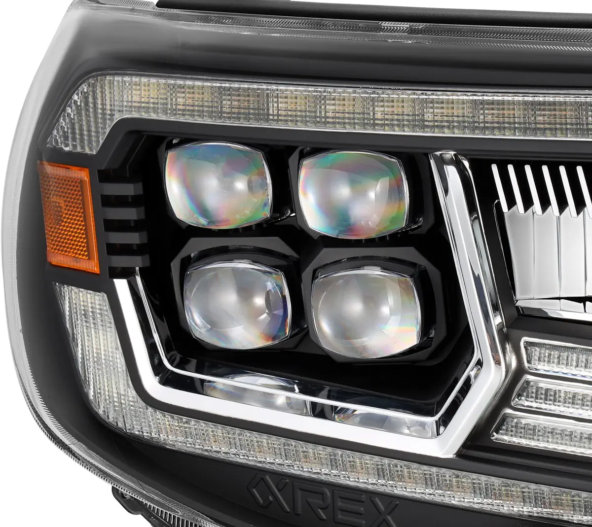 AlphaRex Nova Series Projector Headlights for Toyota Tacoma | Clear Lens, Quad Projector, 6000K LED High Beam - view 2