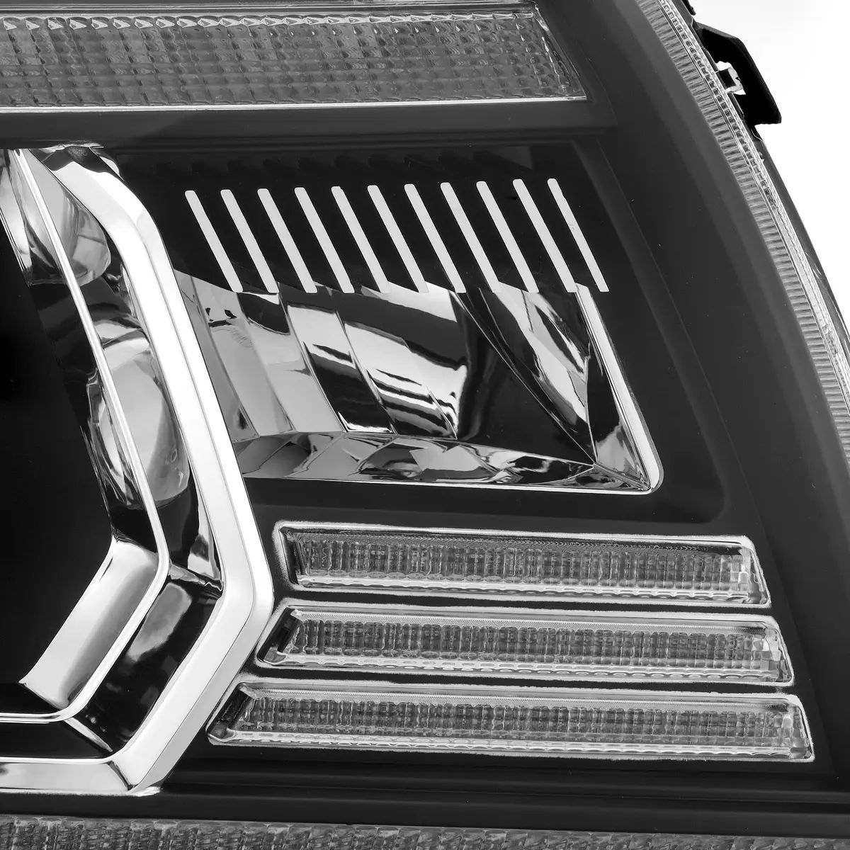 AlphaRex Nova Series Projector Headlights for Toyota Tacoma | Clear Lens, Quad Projector, 6000K LED High Beam - view 3