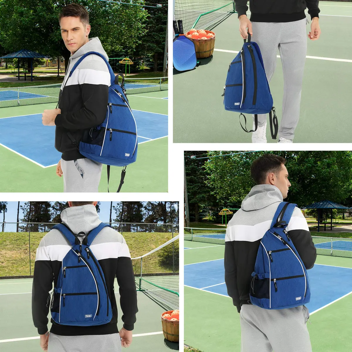 Sucipi Convertible Pickleball Bag Backpack Sling - Blue 45L (1.6 cu ft) | Versatile Carry for Men & Women - view 5