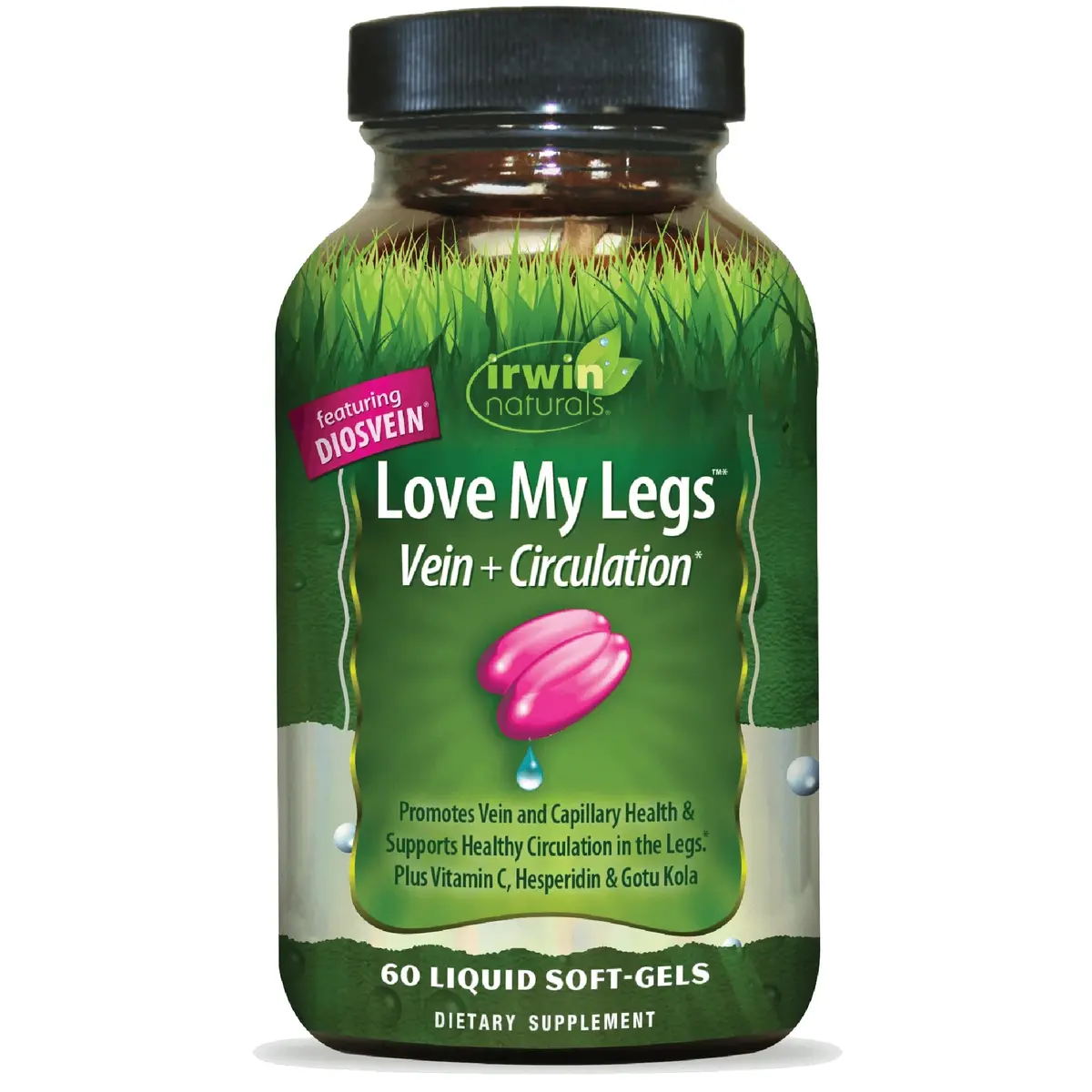 Irwin Naturals Love My Legs Vein & Circulation Support Supplement 60ct | Supports Healthy Veins & Circulation - main product image