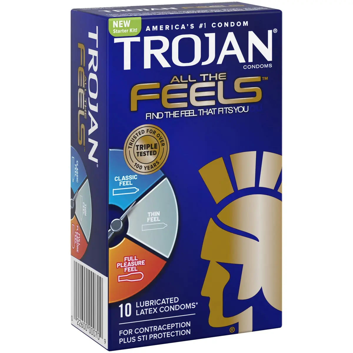 Trojan All The Feels Latex Condoms | Multi-Texture Design for Sensitivity & Comfort - view 3