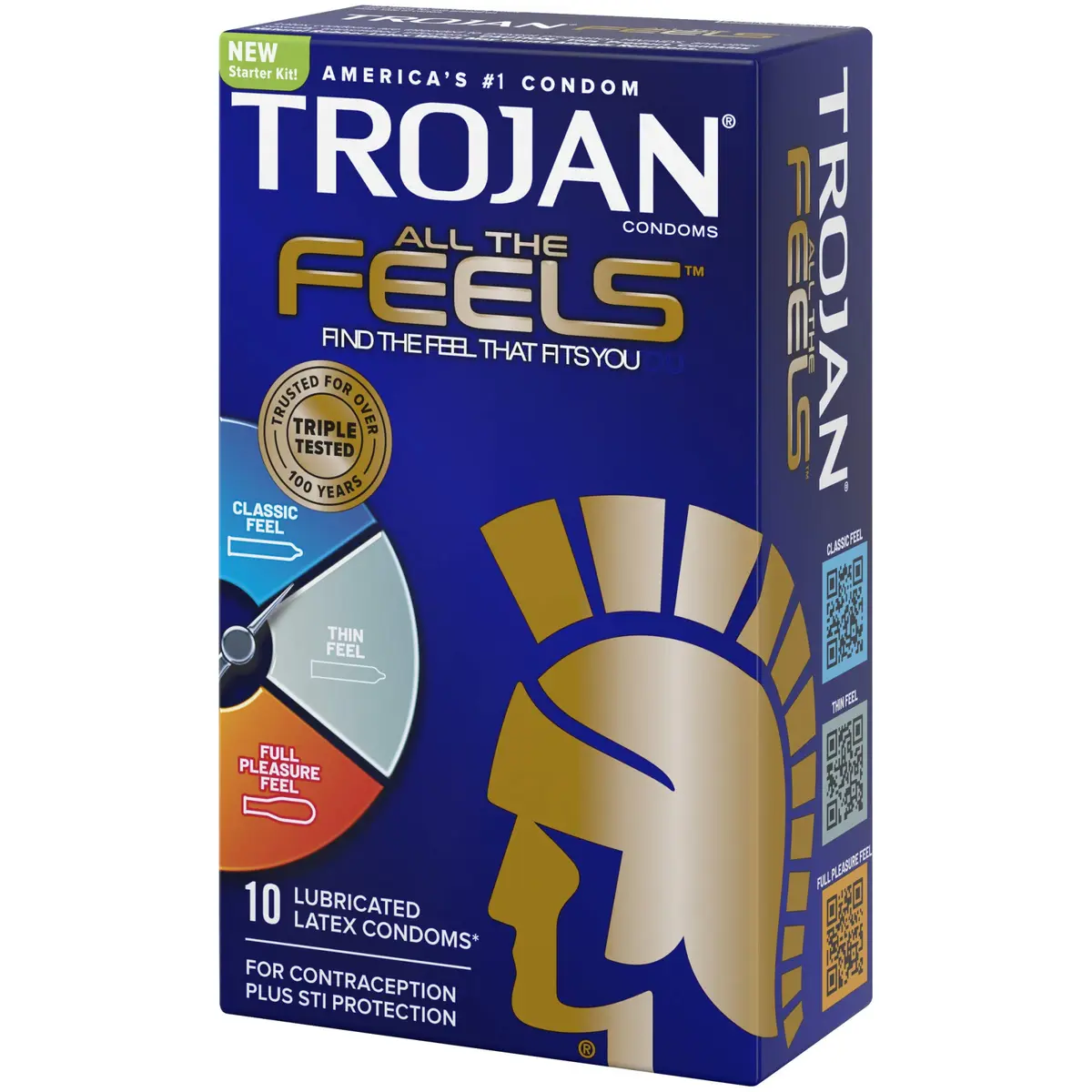Trojan All The Feels Latex Condoms | Multi-Texture Design for Sensitivity & Comfort - view 4