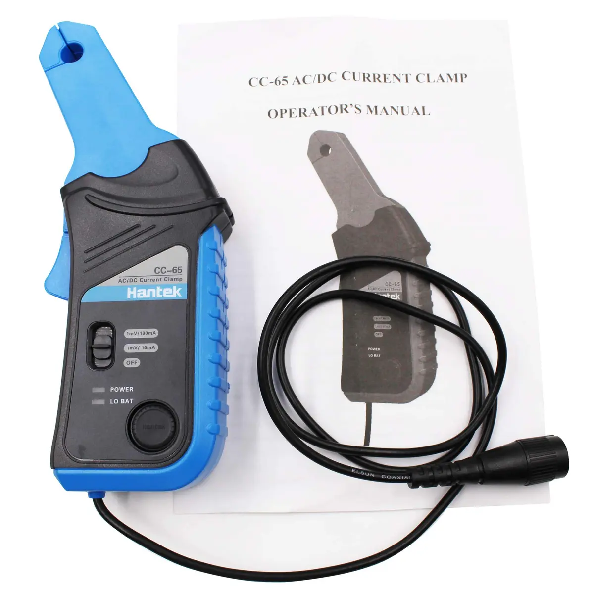 Hantek CC-65 AC/DC Current Clamp Meter 65A | Measures AC/DC Current Up to 20kHz - main product image