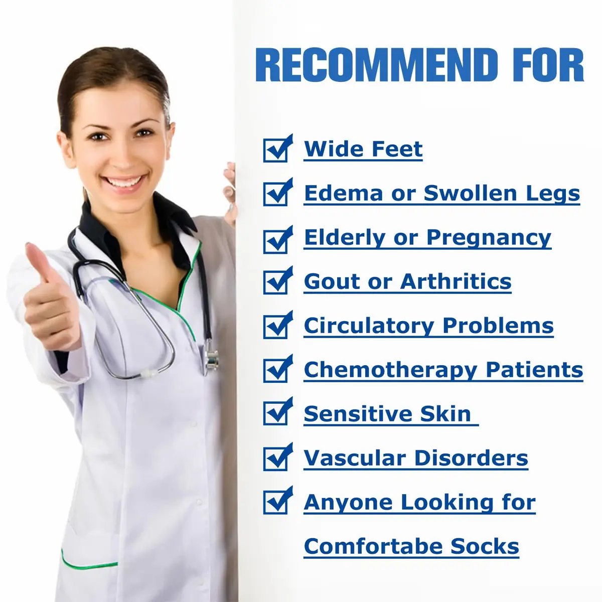 Busy Socks Non Binding Top Cushioned Crew Diabetic Socks | Wide Fit, Moisture Wicking, XL - view 5