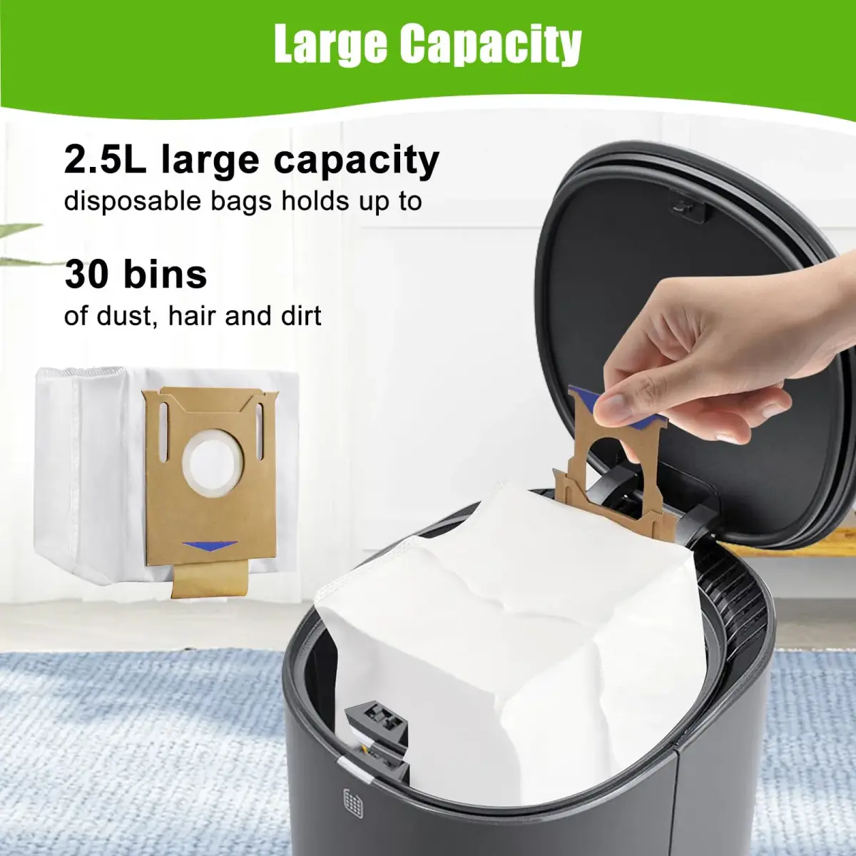 Chuancheng 12 Pack Dust Bags for ECOVACS T8 AIVI / T8 / N8 Pro Plus / N8 Pro / DX93 / DDX96 Vacuum Cleaner Parts - view 4