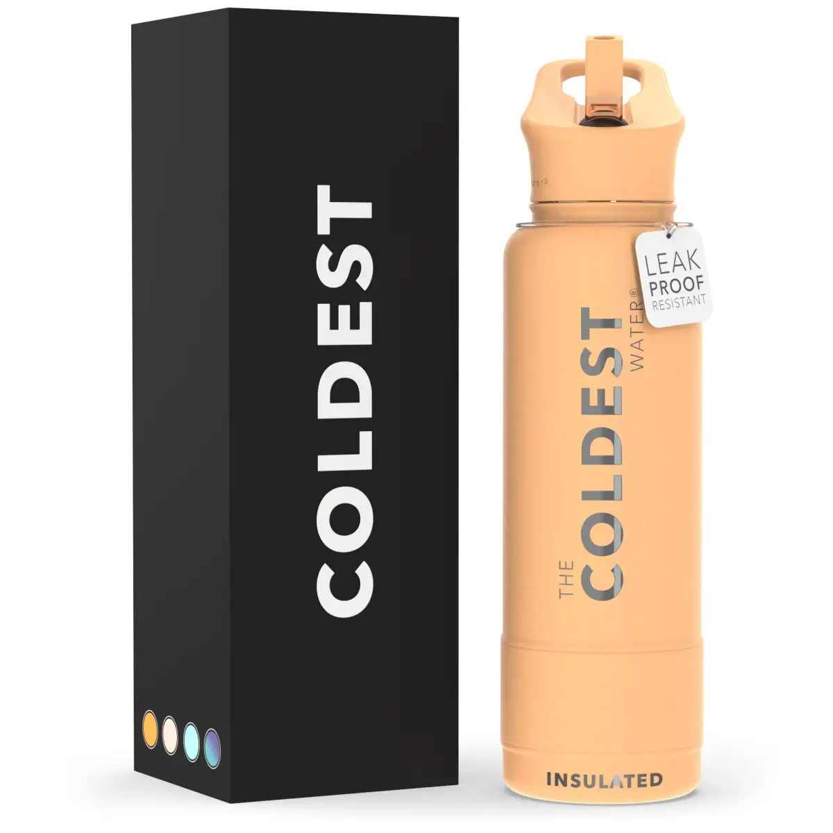 The Coldest Water Insulated Water Bottle with Straw Lid 1183ml (40 oz) | Keeps Drinks Cold 36 Hrs, Hot 13 Hrs - main product image