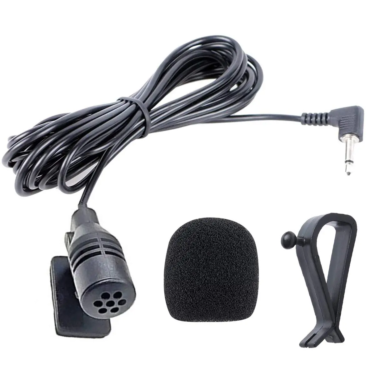 NowTH Microphone HD Voice Assembly Car Radio Mic Replacement 3.5mm Cable | Compatible with Kenwood Boss JVC Sony Jensen Alpine - main product image