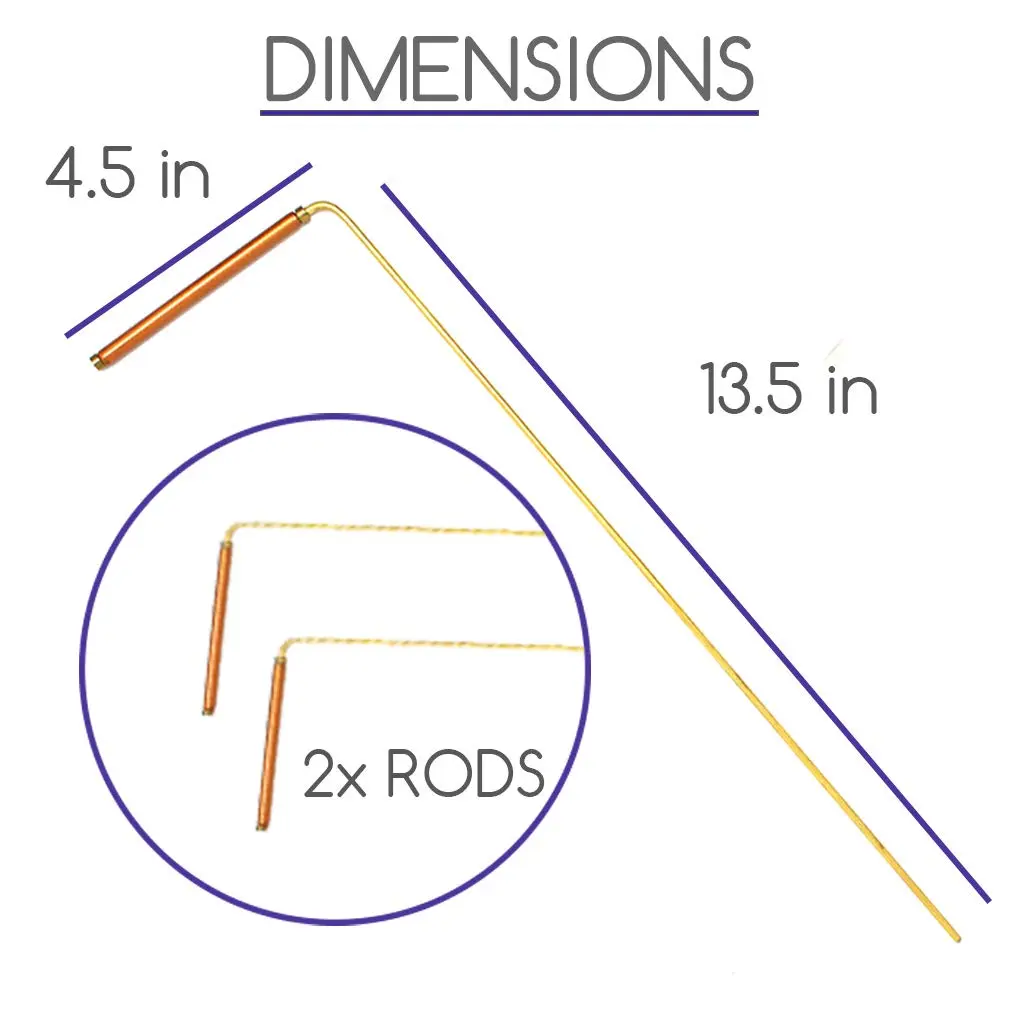 MYDEAL PRODUCTS Solid Copper & Brass Dowsing Rods | Spiritual Energy & Ghost Hunting Tool - view 3