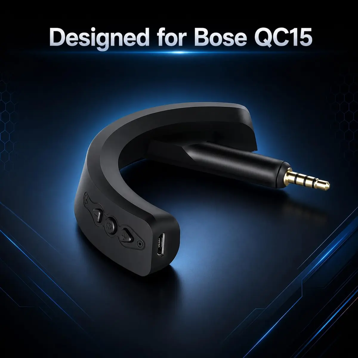 YOCOWOCO Bluetooth Adapter for Bose QuietComfort 15, Black | Wireless Audio Adapter with AptX HD & Built-in Mic - view 6