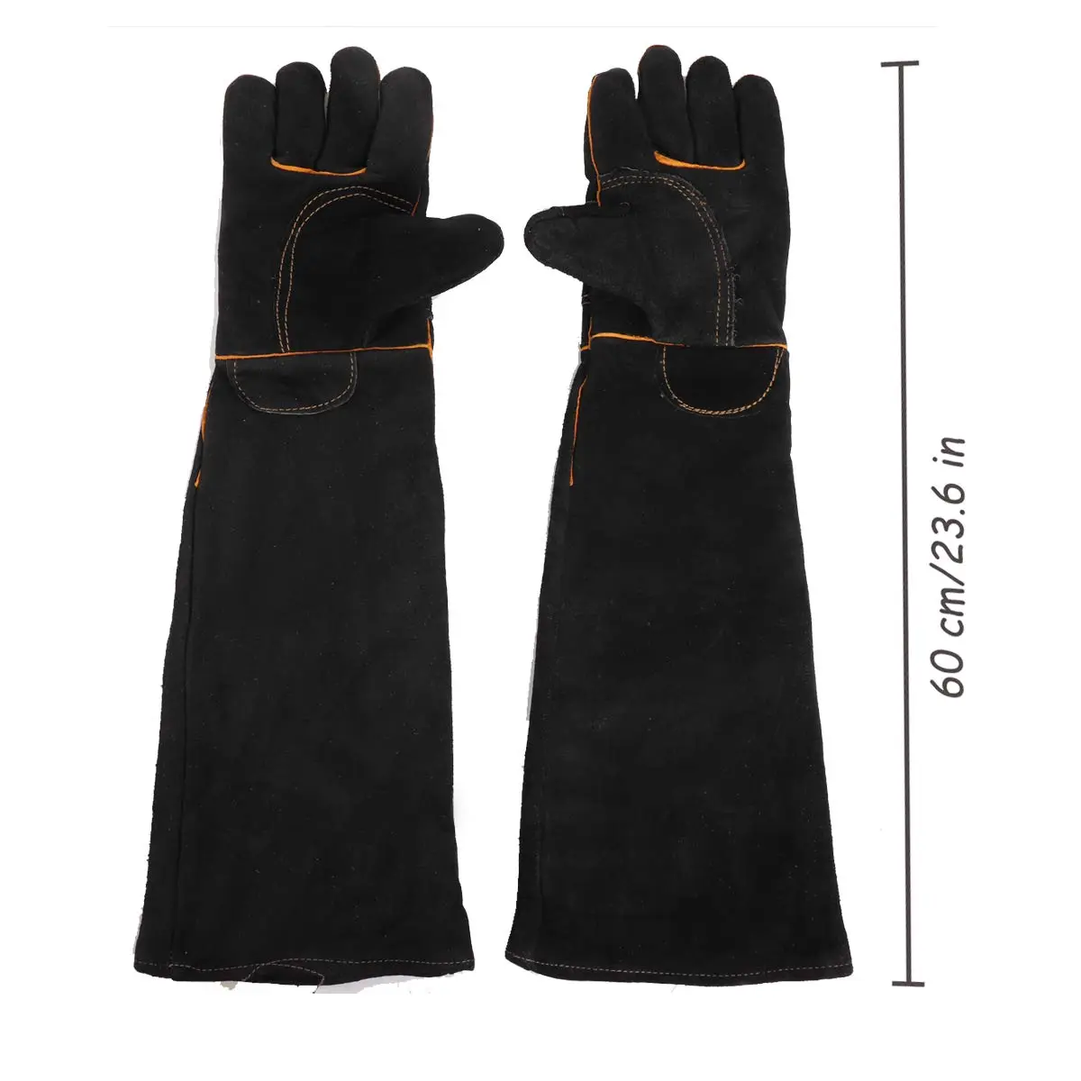 Less bad Animal Handling Gloves Reinforced Protection 60 cm (23.6 in) | Bite & Scratch Proof Cowhide - view 2