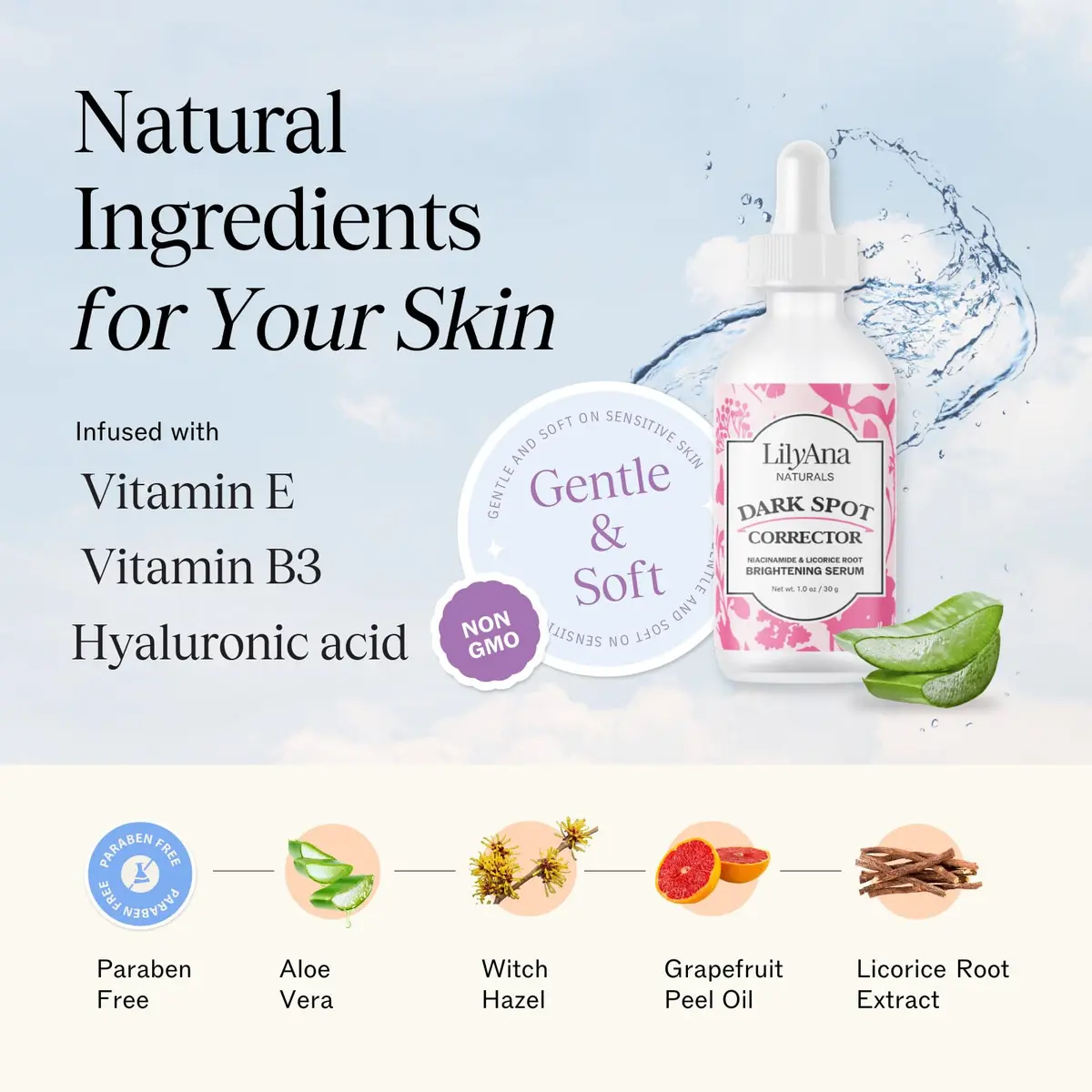 LilyAna Naturals Dark Spot Corrector 30ml (1 oz) | Brightening Serum for All Skin Types - view 3