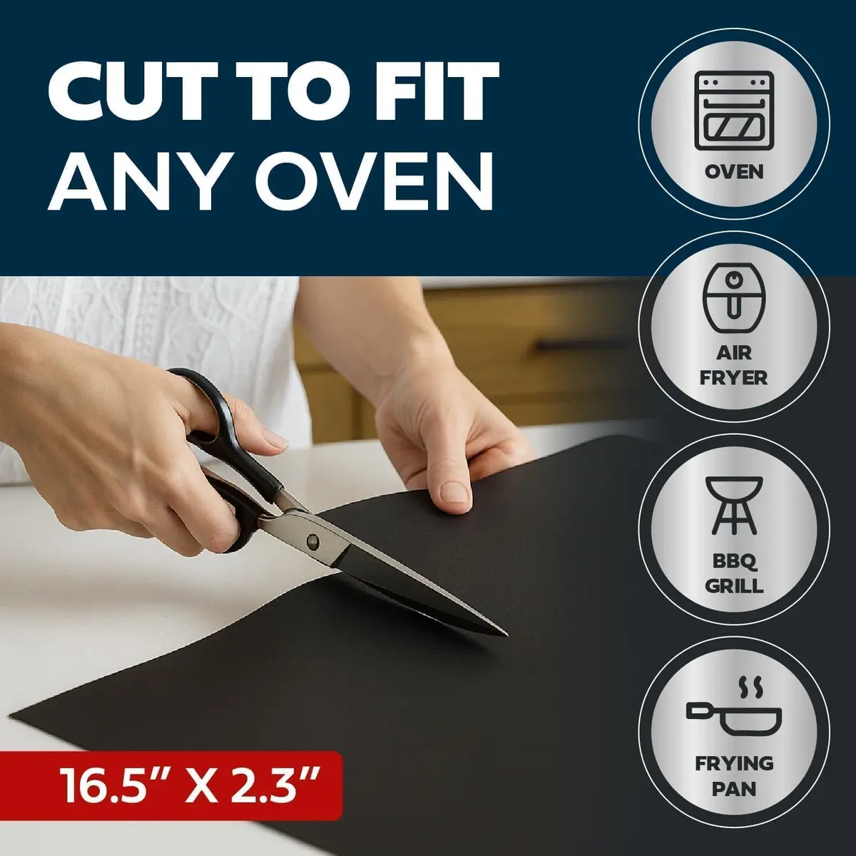 Cooks Innovations Non-Stick Oven Liner 2 Pack | Heat Resistant BPA-Free Baking Mat (16.5" x 23") - view 5